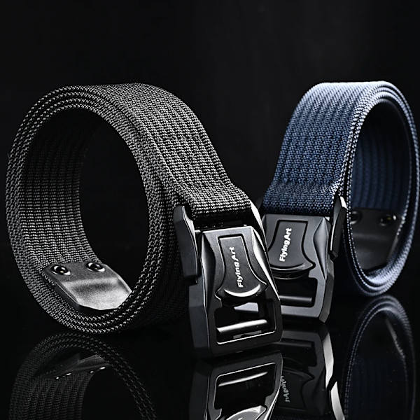Herrbälte Army Style Stridsbälten Quick Release Militär Utomhusträning Jakt Vandring Casual Midjeband Nylon Taktiskt bälte hei hong xian 115CM