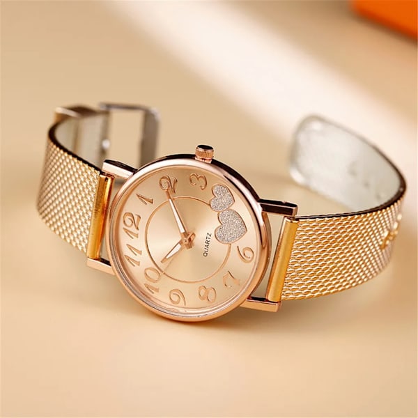 Mode Watch Damklocka Silver Heart Dial Silikon Mesh Armbandsur Reloj Mujer Montre Femme Watch 2022 C