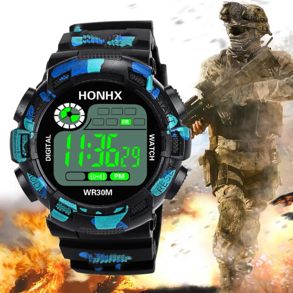 Sportklockor för män SKMEI Lyxmärke Kamouflage Militärklockor Digital LED Vattentät Armbandsur Relogio Masculino Camouflage