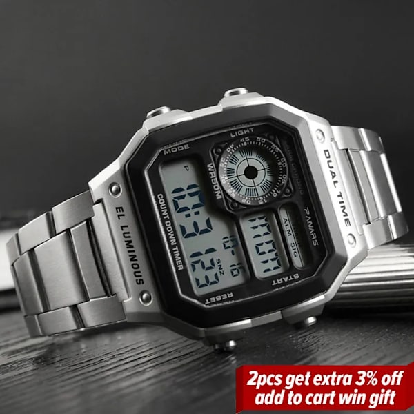 PANARS Watch Watch Business 5BAR Vattentätt armband i rostfritt stål Armbandsur Herrpresenter Relogio Masculino NYHET Metal Strap Silver
