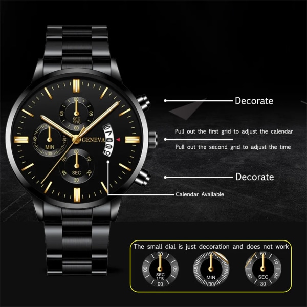reloj hombre Mode Män Klocka i rostfritt stål Watch Kvarts Watch Business Klockor Man Klocka relogio masculino Style 15