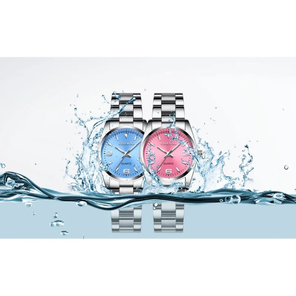 CHENXI Mode Rosa Urtavla Klockor För Kvinnor 2023 Högkvalitets Quartz Watch Elegant Klänning Dam Armbandsur i rostfritt stål xfcs Blue