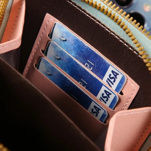 Buylor Damväska Touch Screen Mobilväska Plånböcker Mjuk läderrem Handväska Kvinnlig Crossbody Axelväskor för kvinnor black 11x4x18CM