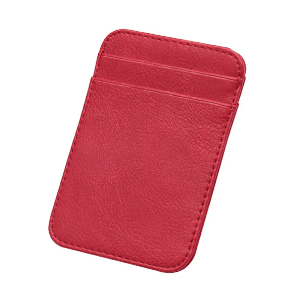 Mini PU Läder ID Visitkortshållare Kvinnor Män Multi Slot Slim Enfärgad Körkortsväska Case Kreditkortsväska Red