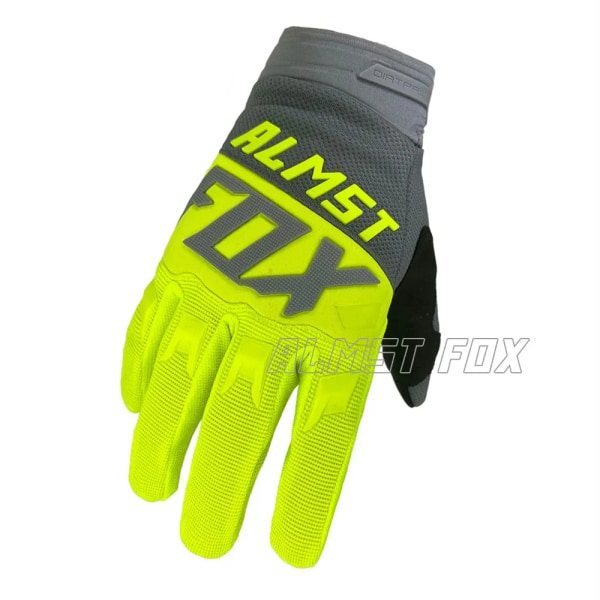Almst Fox Cykelhandskar MX ATV BMX Rider Cykelhandskar Utomhuscamping Vandring Ridning MTB Motorcykelhandskar Motocrossgarantier 10-Gray Fluorescent XL