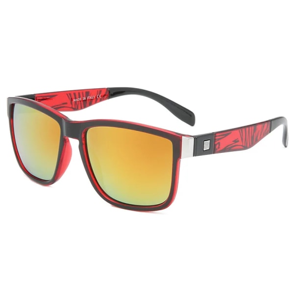 Mode Klassiskt Utomhus Fyrkantiga Solglasögon Män Kvinnor Sport Strandfiske Resor Vuxna UV400 Cykling Solglasögon Gafas Glasögon C1