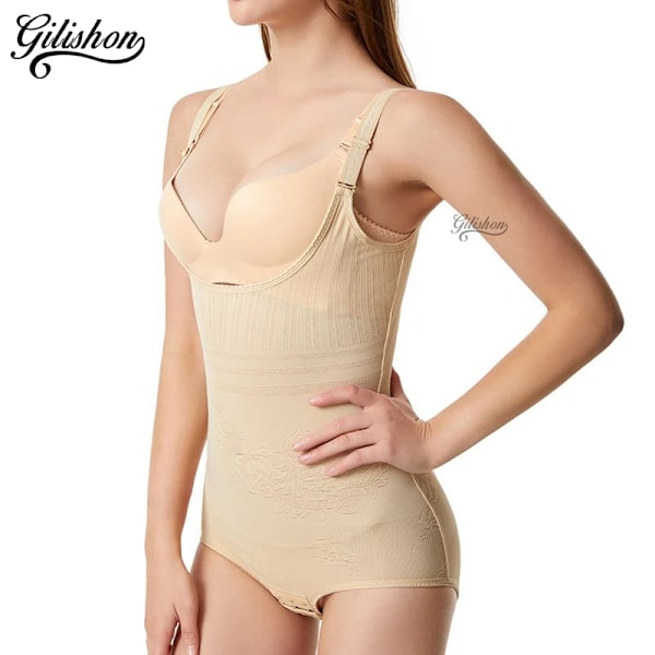 Body Shapewear Kvinnor Bantning efter förlossning Underkläder Helkroppsformare Bantning Skida Butt Lifter Midjekorsett Plus Size skin 4XL