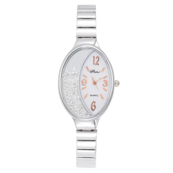 Ny watch Mode dam stålkedja noble quartz watch födelsedagspresent women watch(.565)