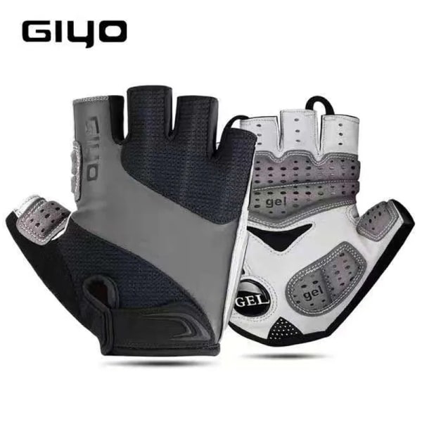 Giyo Cykel Cykelhandske Andas Lycra Tyg Unisex Road Riding MTB Racing Vantar Cykel Cykel Halvfinger Sporthandskar Black XL