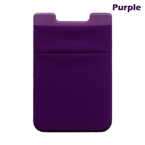 1 st mode elastisk mobiltelefon korthållare Mobiltelefon case Kredit ID-kortshållare självhäftande klistermärkesficka Purple 2