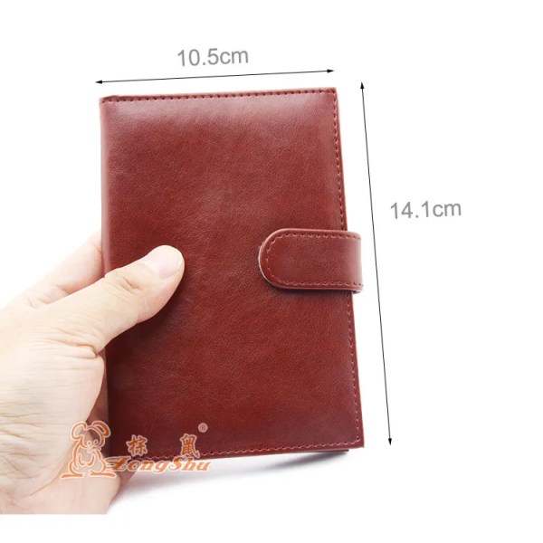 zongshu multifunktions Travel PU-läder Passhållare Cover Cover plånboksskydd (Anpassat accepterar date  red