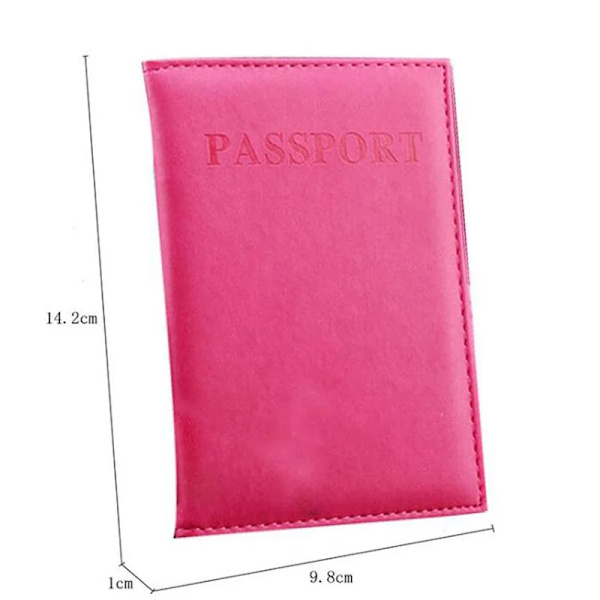 PU Läder Kvinnor Cover Pink World Universal Resepass Biljetthållare Cover på case Passpåse Gold