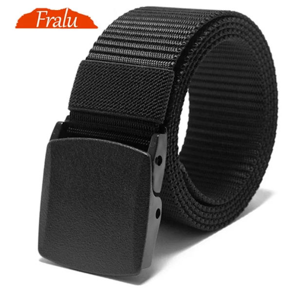 FRALU Automatiskt spänne Nylon Man Army Taktiskt Bälte Herr Militär midja Canvasbälten Cummerbunds Högkvalitetsrem Army Green 125cm