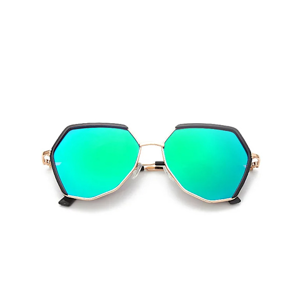 Solglasögon Dam 2022 Lyx Polygon Mode Solglasögon Unisex Tunna Party Retro Solglasögon Utomhus Solskydd Tunna Cykelglasögon green ordinary