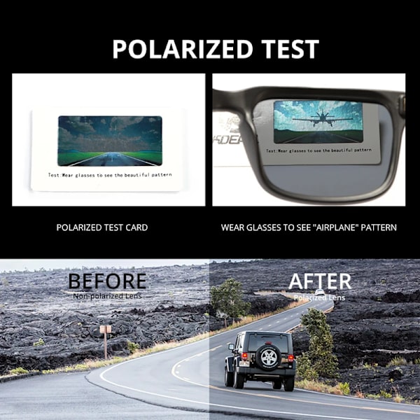 KDEAM Nya uppdaterade polariserade solglasögon för män Real Coating Mirror Lins Pars solglasögon med tankgångjärn 2501- PRO C18 Zipper Case