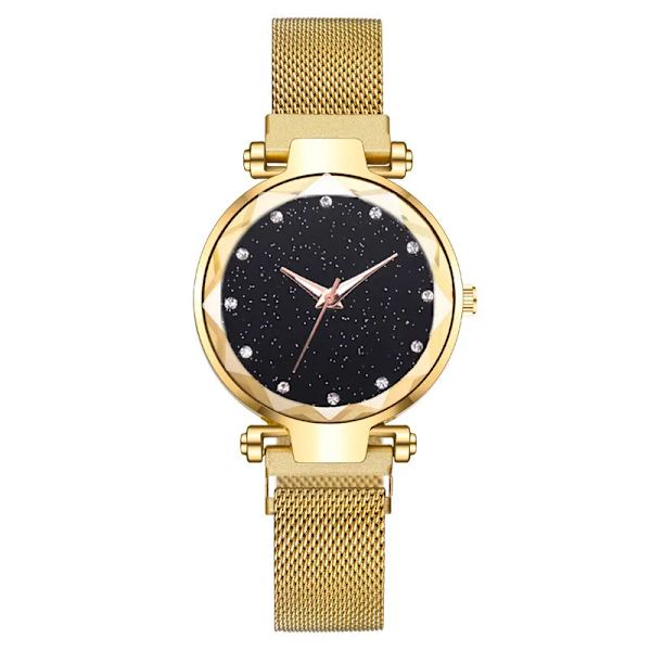 WOKAI Dam Magnetic Luxury Dam Klockor Mode casual Diamond Kvinnlig Quartz Armbandsur Relogio Feminino Zegarek Damski Gold
