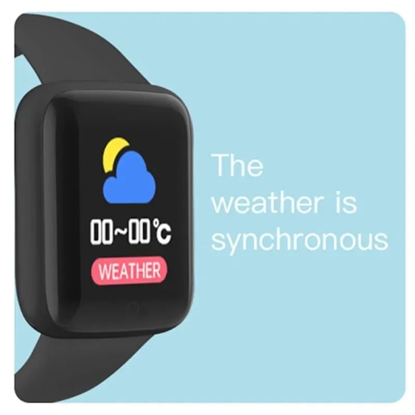 B37 Den nya uppladdningsbara watch för män och kvinnor pekskärm Sport Fitness Watch Telefon Bluetooth -anslutning är helt kompatibel B37 Black