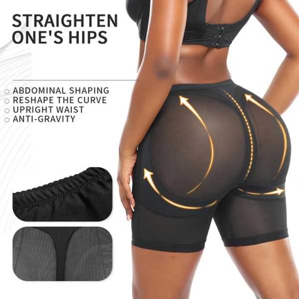 Body Shaper Damer Shapewear Control Trosor Butt Lifter No Pad Underkläder Butt Lifting UP Charmiga Curve Shapers Black L