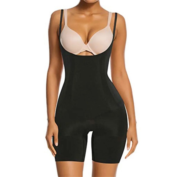 Kvinnlig kropp Skulpterad form Kläder Slida Bantning Platt Mage Bantning Osynlig Tightssittande plagg Bodysuit Black XXL
