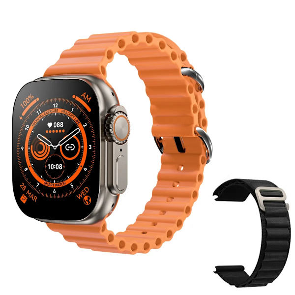 Smart Watch Ultra 8 NFC GPS Track 49mm Herr Dam Smartwatch Series 8 Termometer BluetoothCall Vattentät Sport För Apple GoldHY Black NL