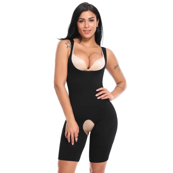 Shapewear-korsett i ett stycke Reducerande kroppsformare Modellering Bantning Bodysuits Underkläder Formande magkontrolltrosor Black L-XL