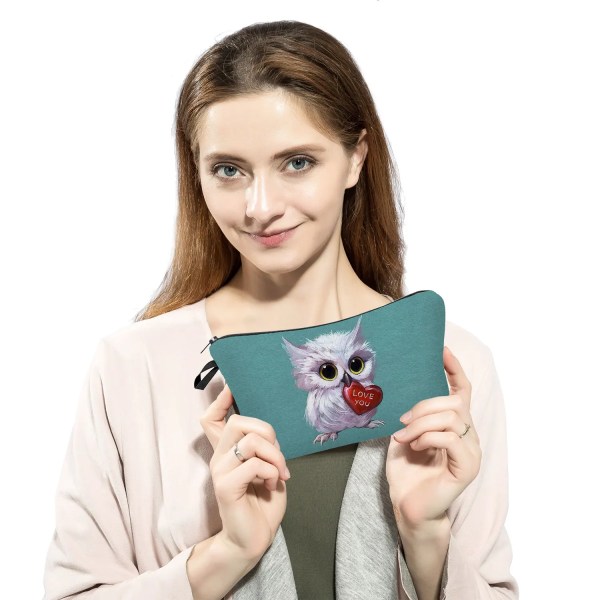 Damer Casual Dam kosmetikaväska Sminkväskor Tecknat Print Bärbar Skollärare Present Eco Återanvändbar toalettväska Resor hz7170 Makeup Bag
