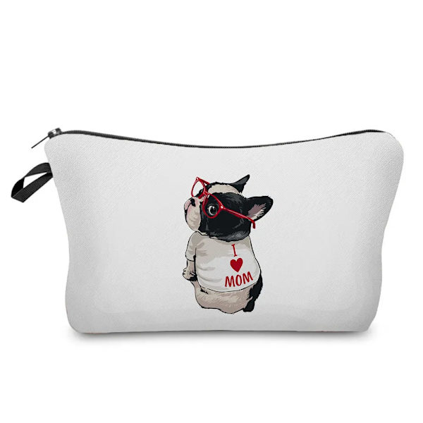 Söt och rolig kosmetisk väska med print utomhus portabel kvinna toalettväska Anpassningsbar skollärare present necessär sminkväska hz5890 Dog Paw Bag