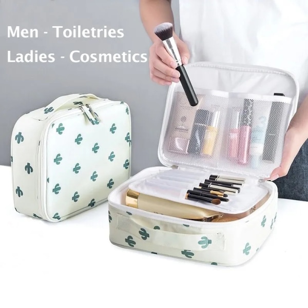 Ny bärbar multifunktion unisex resor kosmetisk väska för kvinnor och män Toalettartiklar Organizer Vattentät kvinnlig förvaring Sminkfodral Horizontal
