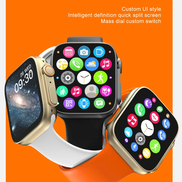 CX8 Ultra Smartwatch 8 Herrar LS8 Ultra Dam Blue Tooth Call Smart Watch IP67 Vattentät Series8 Trådlös laddning PK HW8 Ultra8 orange Magnetic Charging