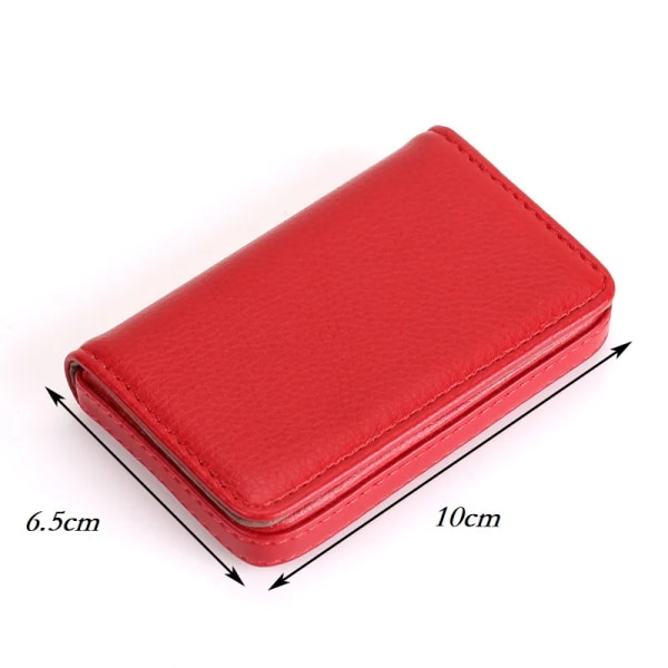 Märkeskorthållare Metall Aluminium Företags-ID Kreditkortshållare Mode PU Läder Porte Carte High Guality case Black