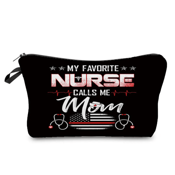 Värmeöverföring Organizer Pennfodral Tecknad Tandläkare Sjuksköterska Print Kosmetiska väskor Mode Kvinnor Designer Sminkväska hz4560 Nurse Bag