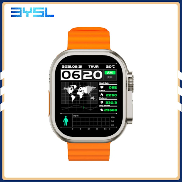 BYSL Ultra Smart Watch Series 8 Answer Call 1:1 49mm IP09 Ultra Smartwatch Sport Trådlös Laddning Herr Dam PK KD99 S8 W69 gold IP09 ULTRA