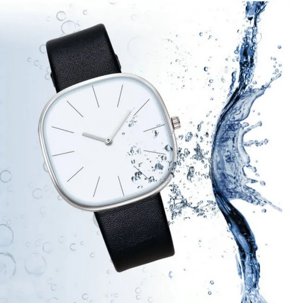 2022 Par Simple Square Quartz Watch Damklockor Enkel Big Dial Square Watch män Sommarpresentklocka Watch creamy-white