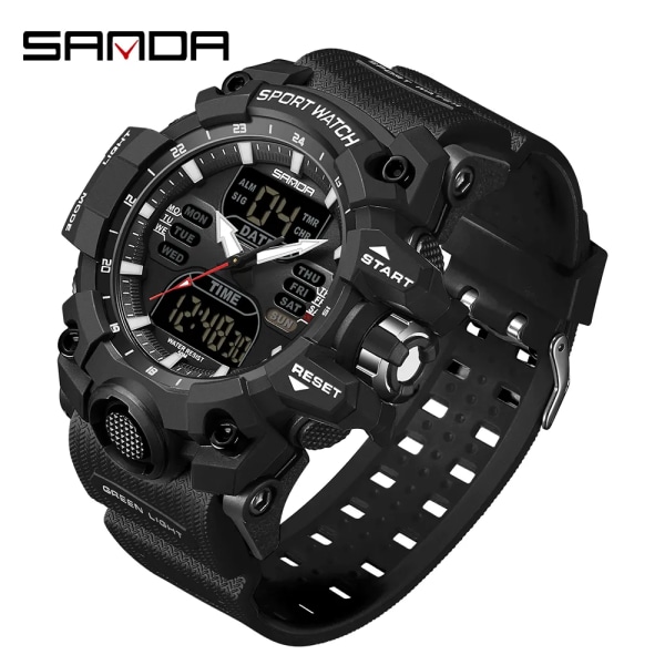 watch Watch Watch Quartz Led Relogios Masculino Black