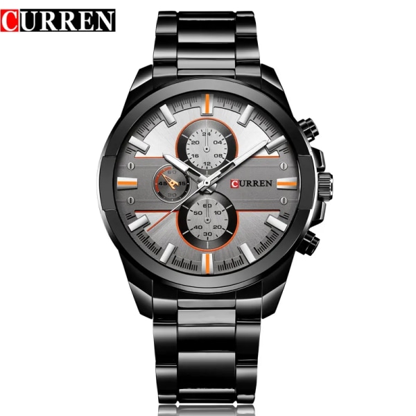 NYA CURREN Lyxmärke Män Full Steel Business Armbandsur Man Casual Vattentät Watch Quartz Watches relogio masculino black gold