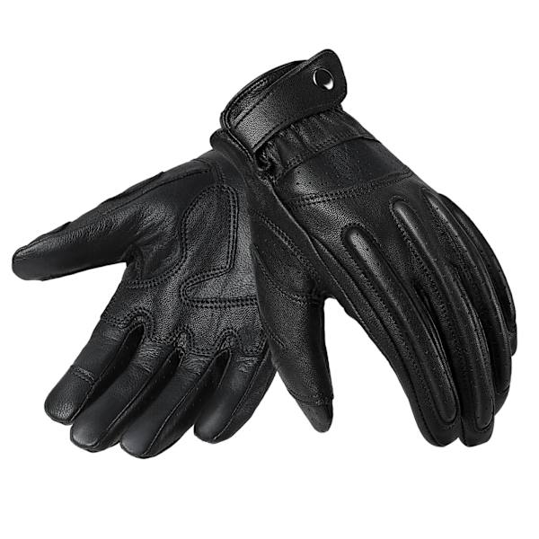OZERO Herr Touch Screen Handskar Läder Motorcykel Handske Utomhus sport Full Finger Cykling Mountain Bicycle Guantes Moto Handskar Black M