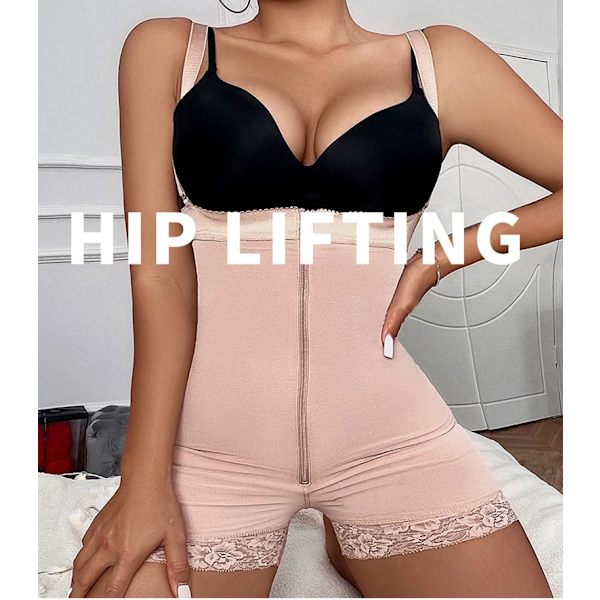 AfruliA Bantningskorsett High Waist Trainer Shapewear Sexig Butt Lifter Magkontroll Skims Body Shaper Body Fajas Colombianas apricot NO zipper L
