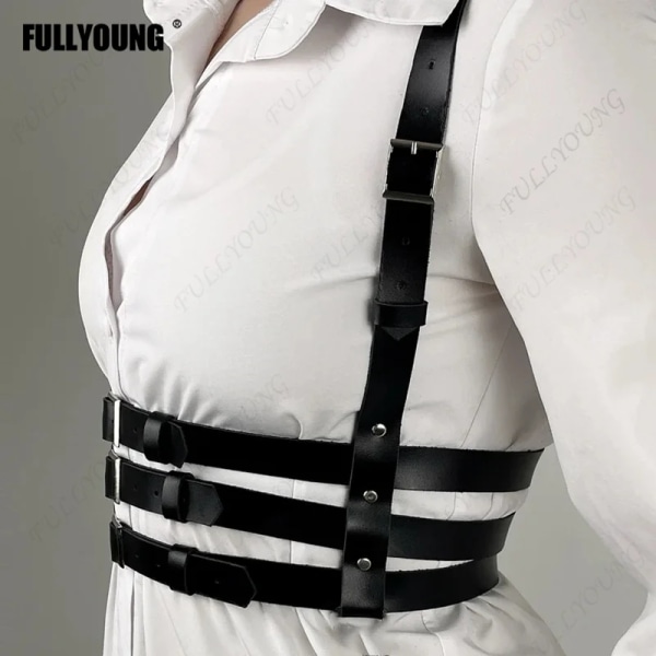 Kvinnor Sele Tillbehör Bondage Strumpeband Bälte Hög kvalitet Lyx läder hängslen Body Bondage BH Bur Underkläder Rem Bälte Style9 Adjustable