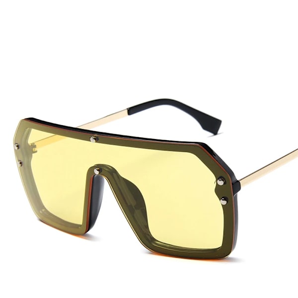 Klassiska retro överdimensionerade solglasögon solglasögon för kvinnor Spegelglasögon herr/kvinnor Lyxdesign unisex stor båge dam solglasögon F TEA Other