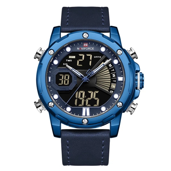 NAVIFORCE Watch Topp Lyxmärke Mode Sport Armbandsur LED Analog Digital Quartz Man Klocka Vattentät Relogio Masculino Blue