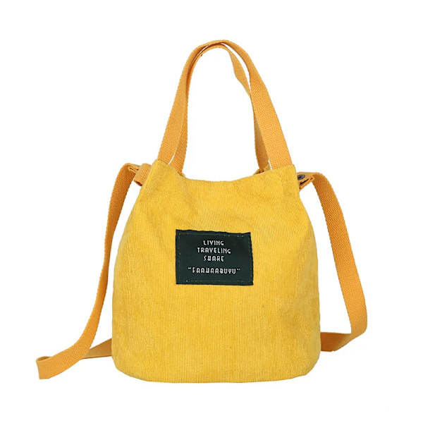 Kvinnor Manchesterväska Bolsa Feminina Axelväska Lyx Designer Shopping Casual Damväskor Kvinnlig bomullsdragkedja Handväskor C Yellow 26x23x10cm