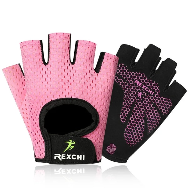 Professionella fitness Halkfri yogaträning Halvfinger Män Kvinnor Power Tyngdlyftning Handskydd Cykeltillbehör Style 2(.142) M(.142)