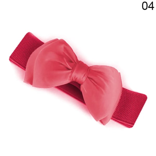 Nya kvinnor rosett Cummerbunds Elastisk rosett Bred Stretch Bukle Midjeband Bälte 12 färger Mode Flicka Klänning Accessoarer Midjebälten Rose One Size