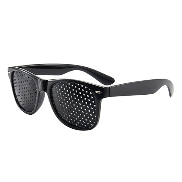 Svarta hål för solglasögon Anti-trötthet Synvård Mikroporösa glasögon Ögonträning Syn Förbättra anti-myopi Unisex C5 Black