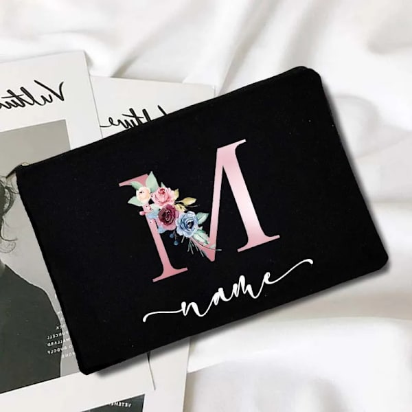 Personlig sminkväska Anpassat print Sminkväska Organizer Bröllopsfest Brudpresenter Organizer Tvättförvaringspåse D3pinkM