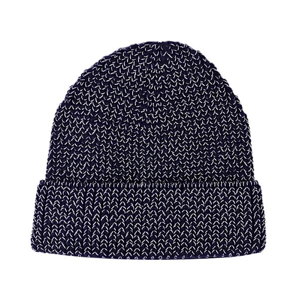 Vinterreflekterande Fiske Nattrunning Mössa för Män Kvinnor Dam Flickor Varm Mössa Utomhus Vindtät Stickad Mössa Navy free size