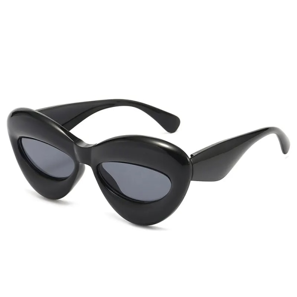 Unik godisfärg Sexiga läppsolglasögon för kvinnor Nytt lyxvarumärke Gul blå gradient solglasögon män hip hop nyanser black
