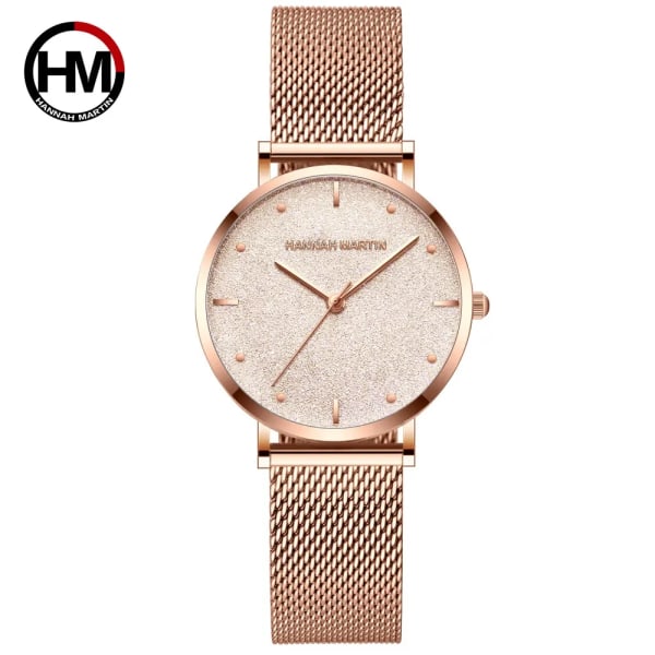 Sahara Desert Dial New Design 2021 Top Brand Luxury Japan Quartz Armbandsur Rostfritt stål Rose Gold Vattentät watch för kvinnor CH36-WFF