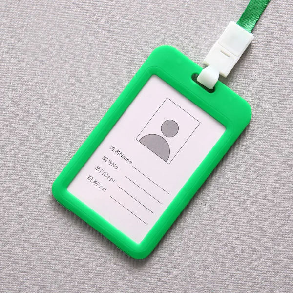 Arbetskortshållare med rep Hållare av studentplastkort Anställds namn ID Cover Arbetsidentitetsmärke med snöre Green(.948)