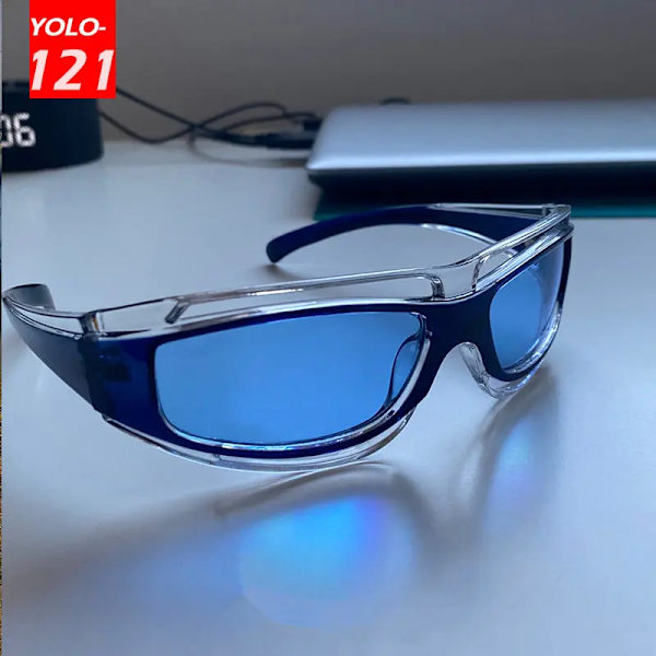 Cateye Glasögon Punkstil Solglasögon Kvinnor Sommarmode Glasögon Y2k Framtida Teknik Sense Solglasögon Män Kvinnor Trendglasögon rose red gray B Other